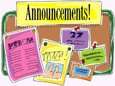 Announcements Announcements